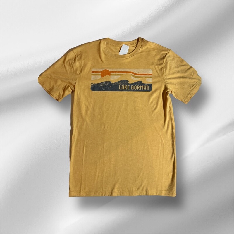 Lake Norman Shirts | Governable Wave Mens Tri-Blend Tee - Mustard