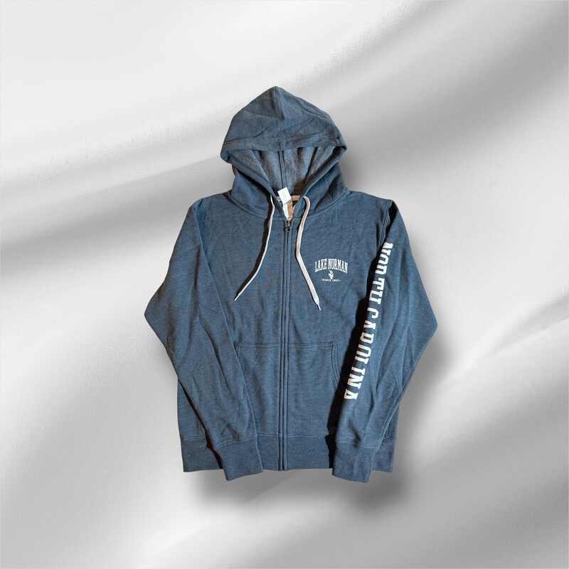 Lake Norman Shirts | Ivy Seen This Laguna Full Zip Sweatshirt w/ Lake Outline - Navy