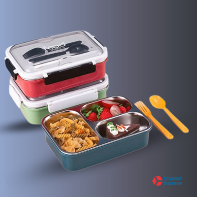 ​Double Layer BPA Free Bento Lunch Box - Duo Colour & Portable
