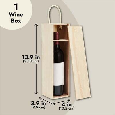 Woodern Wine Box with a bootle of wine