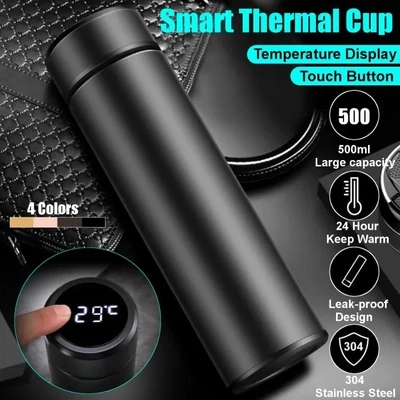 Smart Thermal Flask with LED Temp Display
