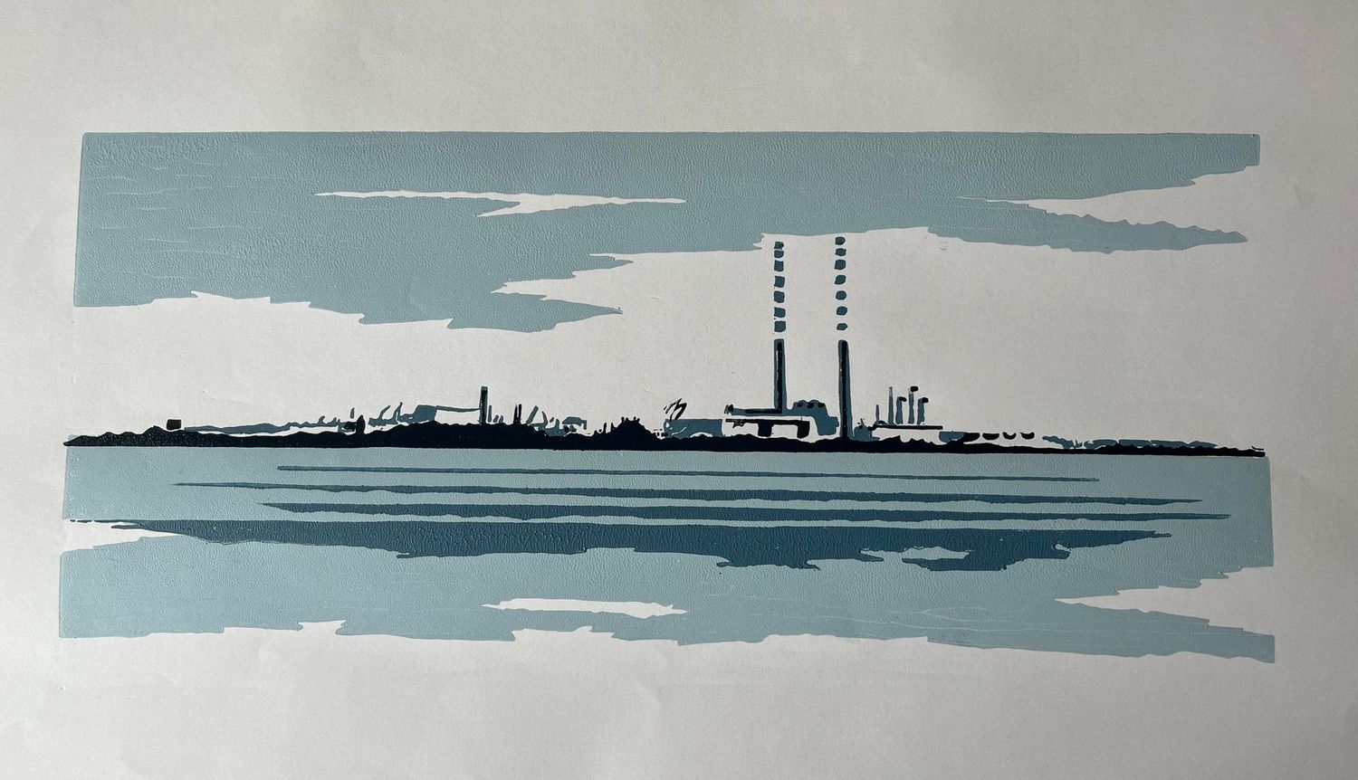 Pigeon House in blue (unframed)