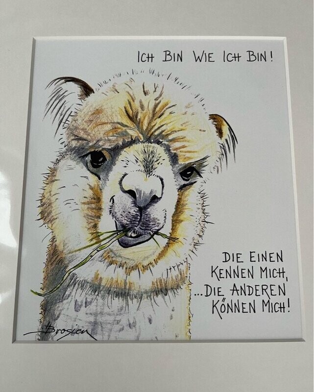 Passepartout- Bild Passepartout- Bild " Ich bin wie ich bin!...."