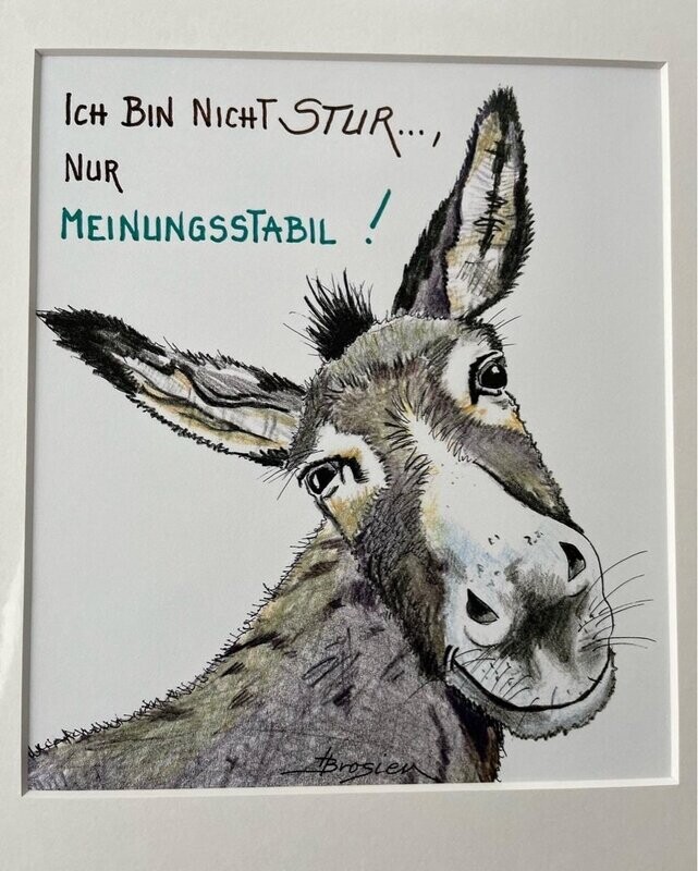 Passepartout- Bild Passepartout- Bild " Ich bin nicht stur..."