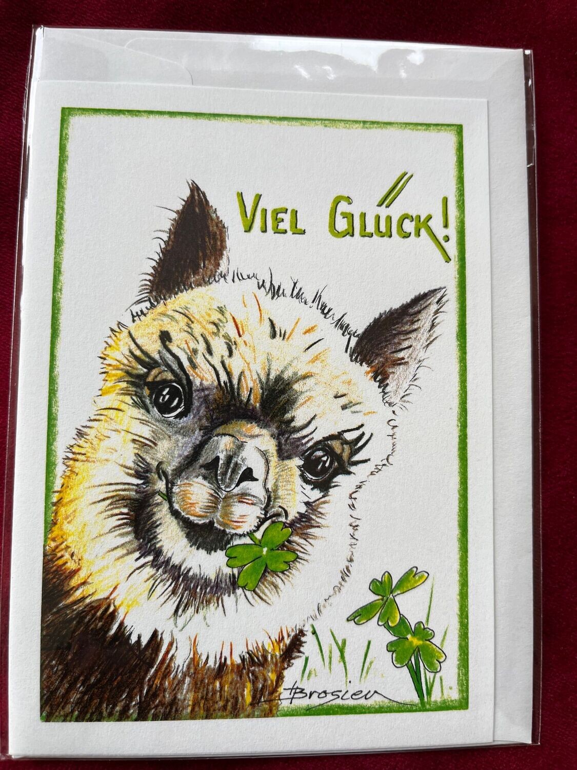 "Viel Glück" Karte