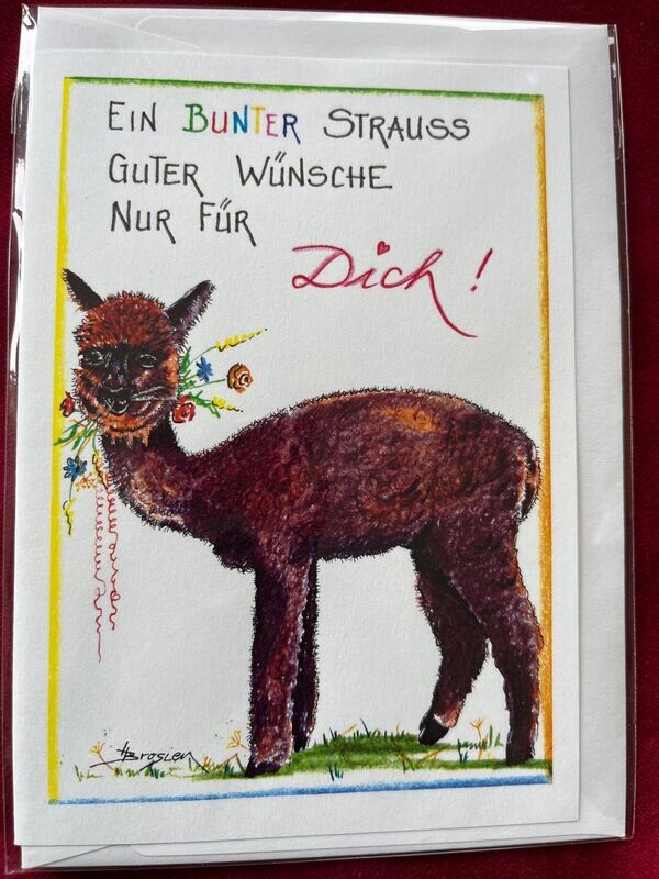 Glückwunschkarte Glückwunschkarte " Ein Bunter Strauss Guter...."