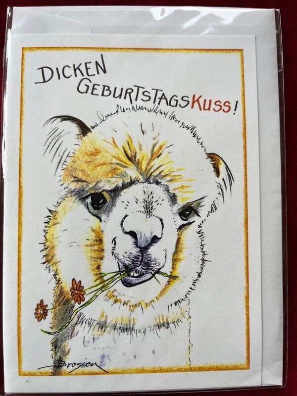 Glückwunschkarte Glückwunschkarte " Dicken Geburtstagskuss!"