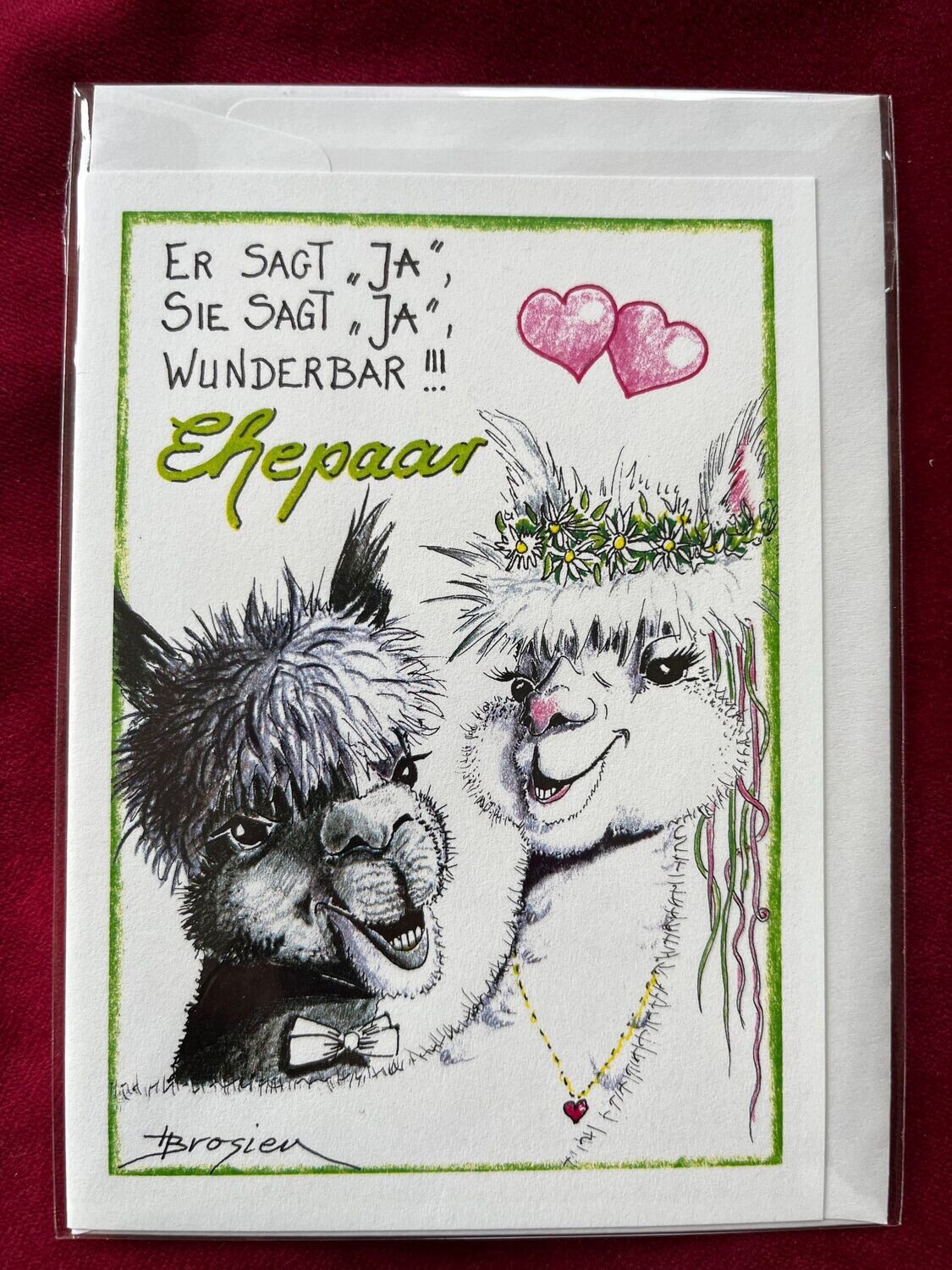 Karte für Hochzeit