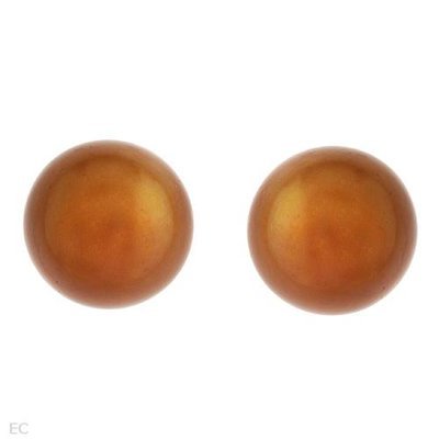 Aretes de Oro amarillo con Perlas de agua dulce de 9-10mm