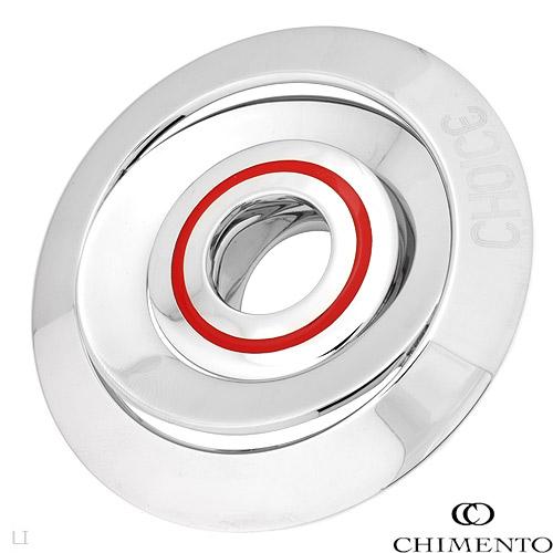 Anillo CHOICE BY CHIMENTO / acero inoxidable y esmalte rojo / Tamaño 4