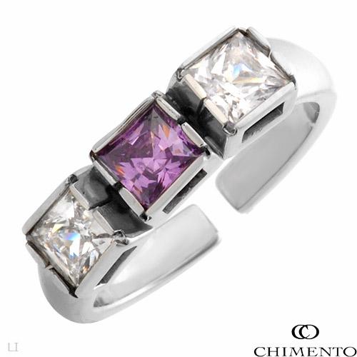 Anillo Choice by Chimento / de Acero inoxidable con 0.75ctw de Circonios / Tamaño 4