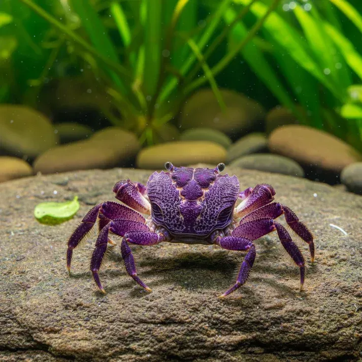 Unterwasserkrabbe Unterwasserkrabbe "Matano Purple" -Syntripsa matannensis