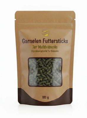 Garnelen Futtersticks 7er Multivitamin – Ergänzungsfutter für Garnelen (100 g) Garnelen Futtersticks 7er Multivitamin – Ergänzungsfutter für Garnelen (100 g)