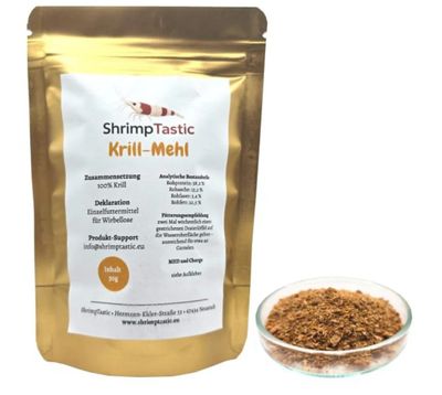 Krill-Mehl für Garnelen & Krebse – Proteinreiches Naturfutter für Wachstum, Farben & Zucht (30g) Krill-Mehl für Garnelen & Krebse – Proteinreiches Naturfutter für Wachstum, Farben & Zucht (30g)