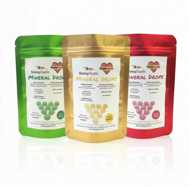 Mineral-Drops Mix – 30 Stück für Garnelen, Schnecken & Krebse Mineral-Drops Mix – 30 Stück für Garnelen, Schnecken & Krebse