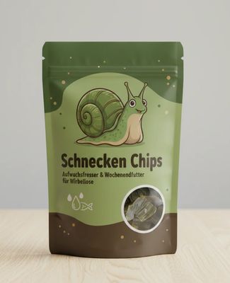 Schnecken Chips – Aufwuchsfresser & Wochenendfutter für Wirbellose 7 Blätter