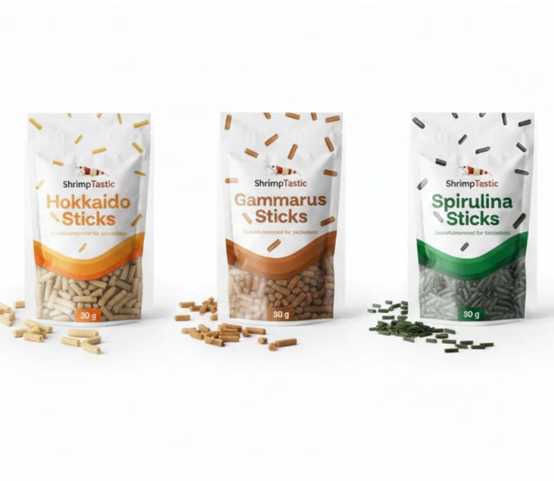 Hokkaido-Sticks 30g / Gammarus-Sticks 30g / Spirulina-Sticks 30g Hokkaido-Sticks 30g / Gammarus-Sticks 30g / Spirulina-Sticks 30g