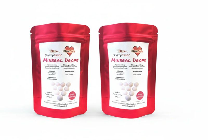 Mineral-Drops für Garnelen, Schnecken & Krebse – Doppelpack (2 Packungen) Mineral-Drops für Garnelen, Schnecken & Krebse – Doppelpack (2 Packungen)