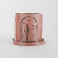 Cactus Pot, 3D Printed Planter, 6 inch, Copper