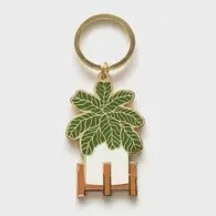 Fiddle Leaf Fig Plant Keychain
