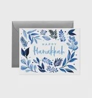 Hanukkah Foliage Greeting Card