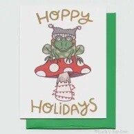 Hoppy Holidays, Toad Christmas Holiday Card