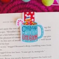 Cozy Up With a Good Book Christmas Magnetic Bookmark