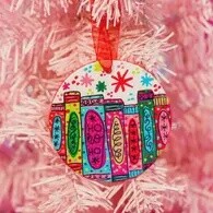 Painted Ceramic Christmas Ornament (Holly Jolly Books)