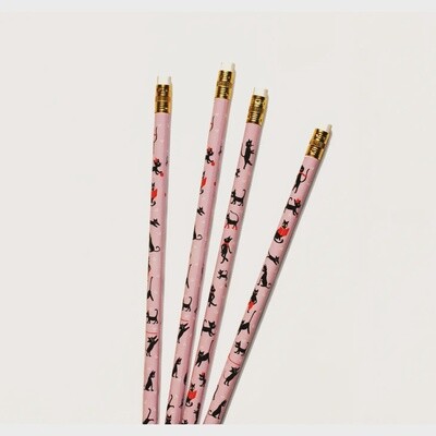 Cat Club Pencils - Set of 4