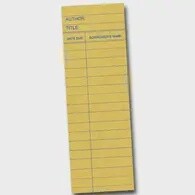 Yellow Library Card Wood Bookmark