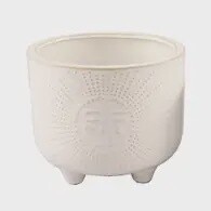 Sunny Ceramic Footed Planter, 6 inch