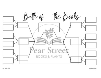 Battle of the Books Printable for Book Journal, minimalist design