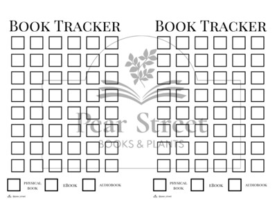 Book Tracker Printable for Book Journal, includes format color coding, minimalist design