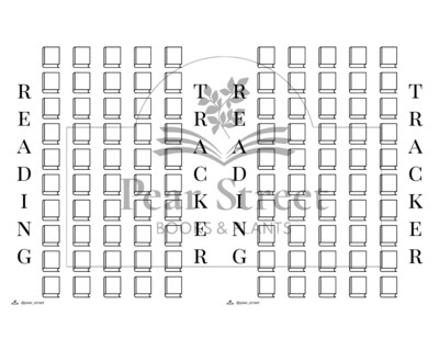 Reading Tracker Printable for Book Journal, minimalist design