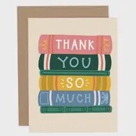 Thank You Bookstack Greeting Card