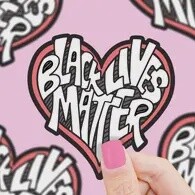 Black Lives Matter Heart Sticker