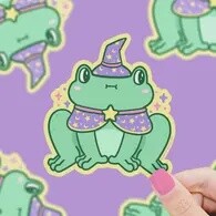 Witchy Magical Frog Sticker