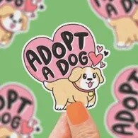 Adopt a Dog Sticker
