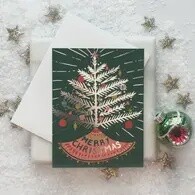 Aluminum Tree Christmas Card