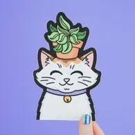 Kitty Planter XL sticker