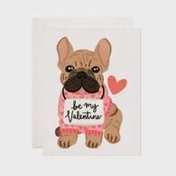 Frenchie Valentine Greeting Card