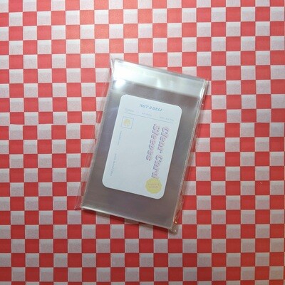 Adhesive Tour Mini Clear Card Sleeves* Adhesive Tour Mini Clear Card Sleeves*