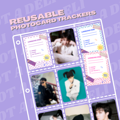 Checkered Reusable Photocard Trackers