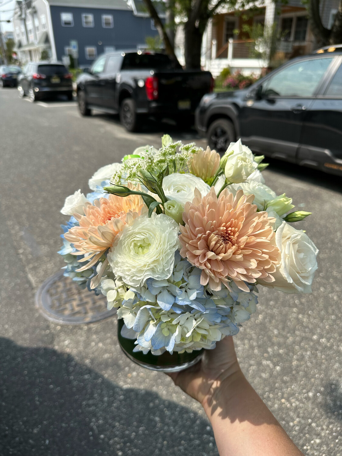 $90 Seasonal Fresh Flower Vase Arrangement