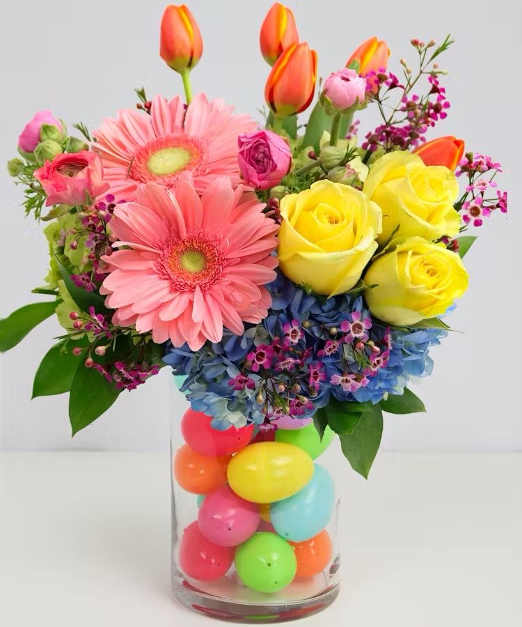 $85 Fresh Flower Easter Vase Arrangement