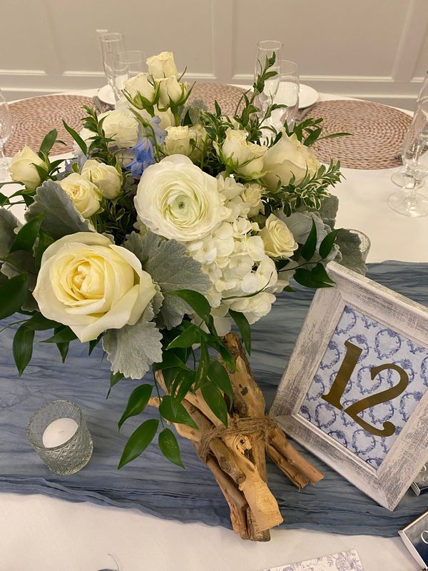 coastal white floral arrangement for Avalon NJ local flower delivery