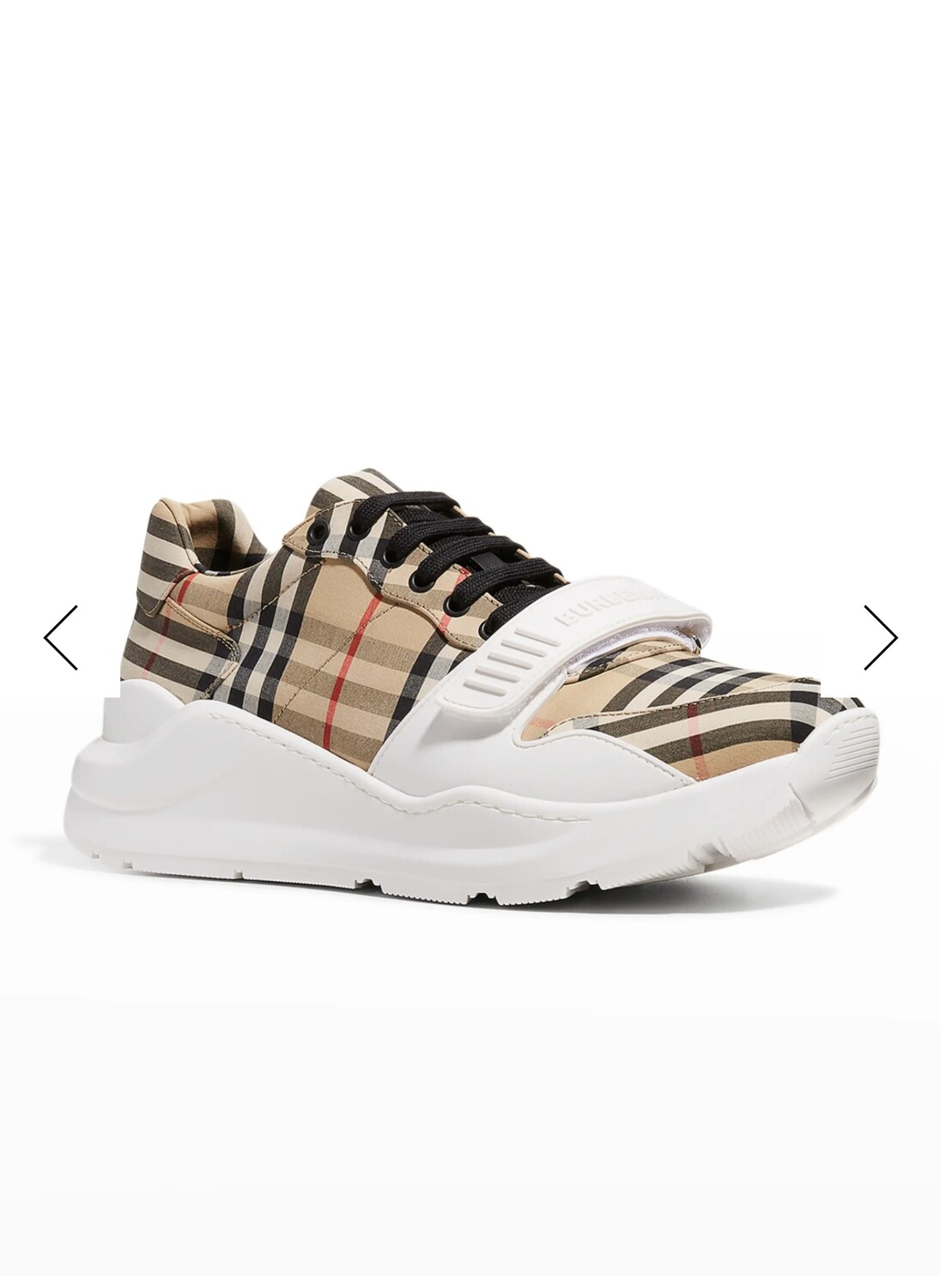 Burberry
Men&#39;s Regis Check Trainer Sneakers