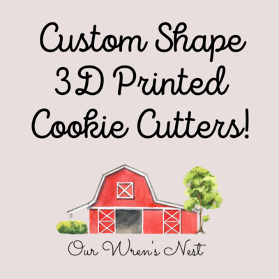 3D Printed Custom Designed Cookie Cutters and Stamps