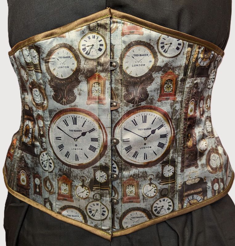 40" Timepiece satin under bust corset
