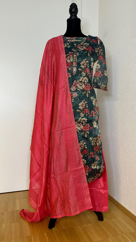Salwar top, bottom and dupata Size S